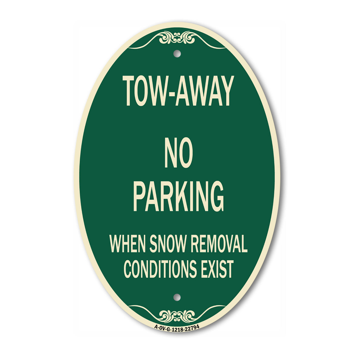 Tow-Away No Parking When Snow Removal Conditions Exist