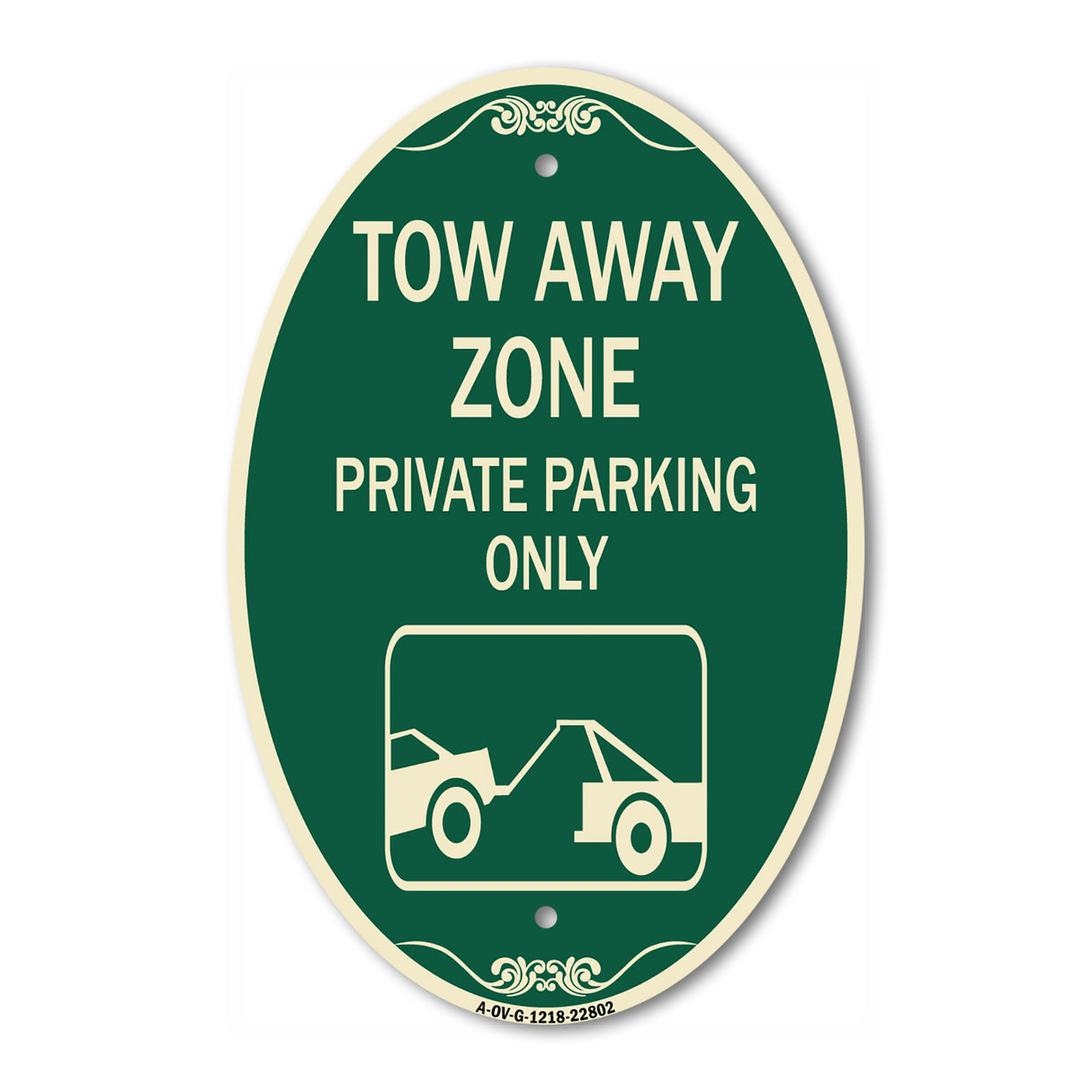 Tow Away Zone - Private Parking Only (With Car Towing Symbol)