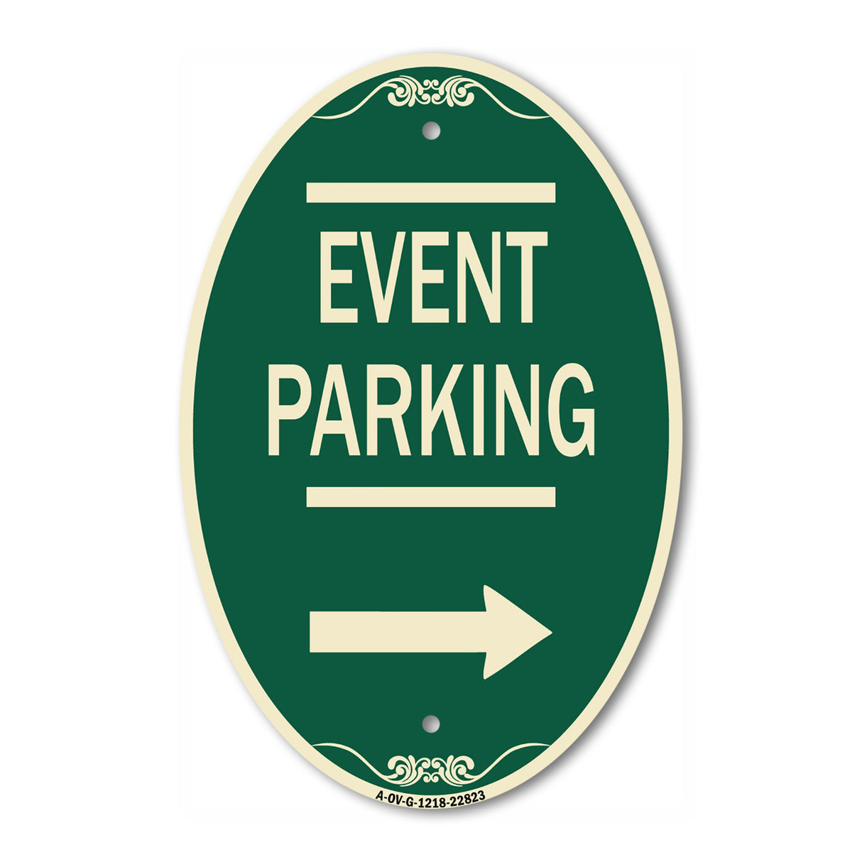 Thanks for Coming Turn Right for Exit Event Parking with Right Arrow