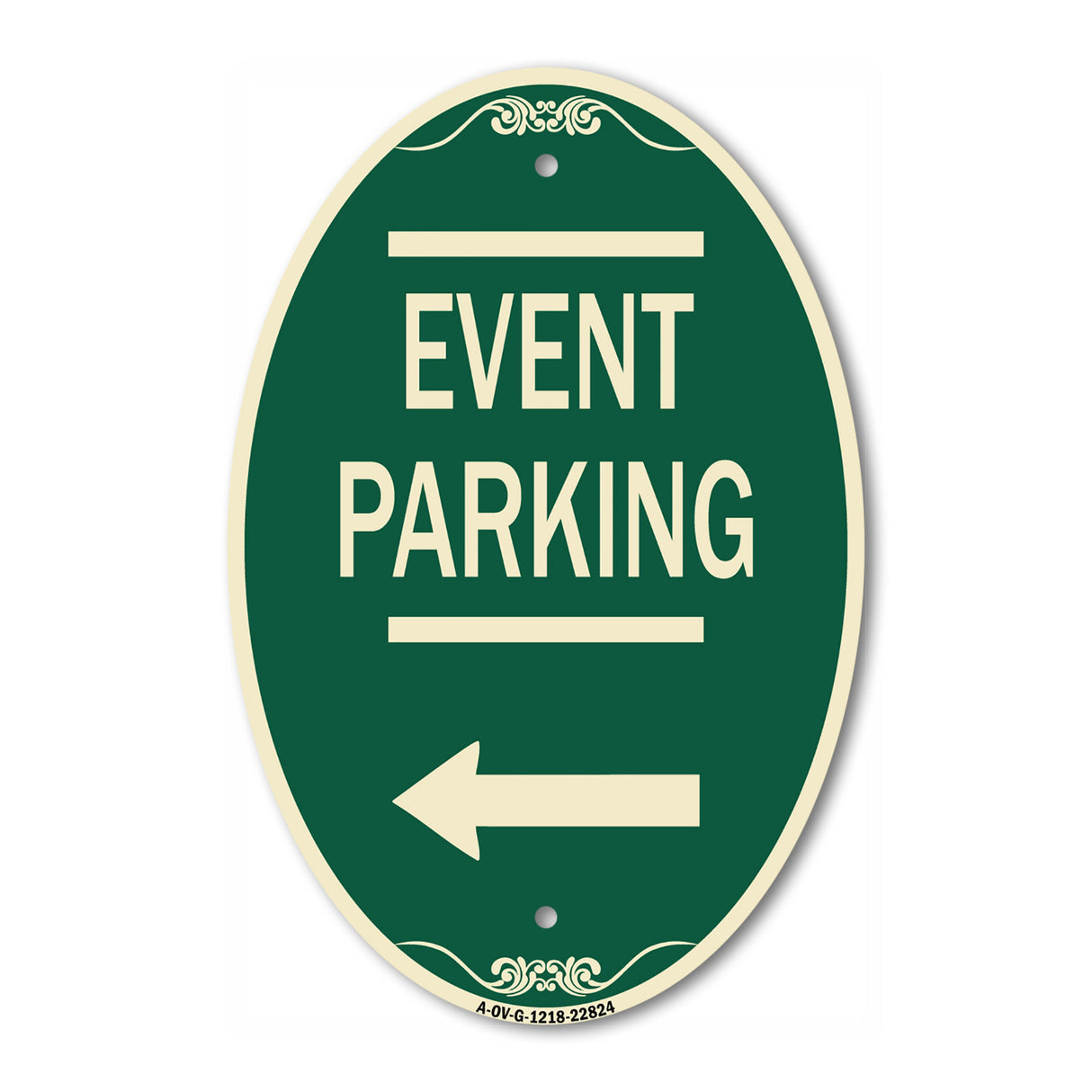 Thanks for Coming Turn Right for Exit Event Parking with Left Arrow