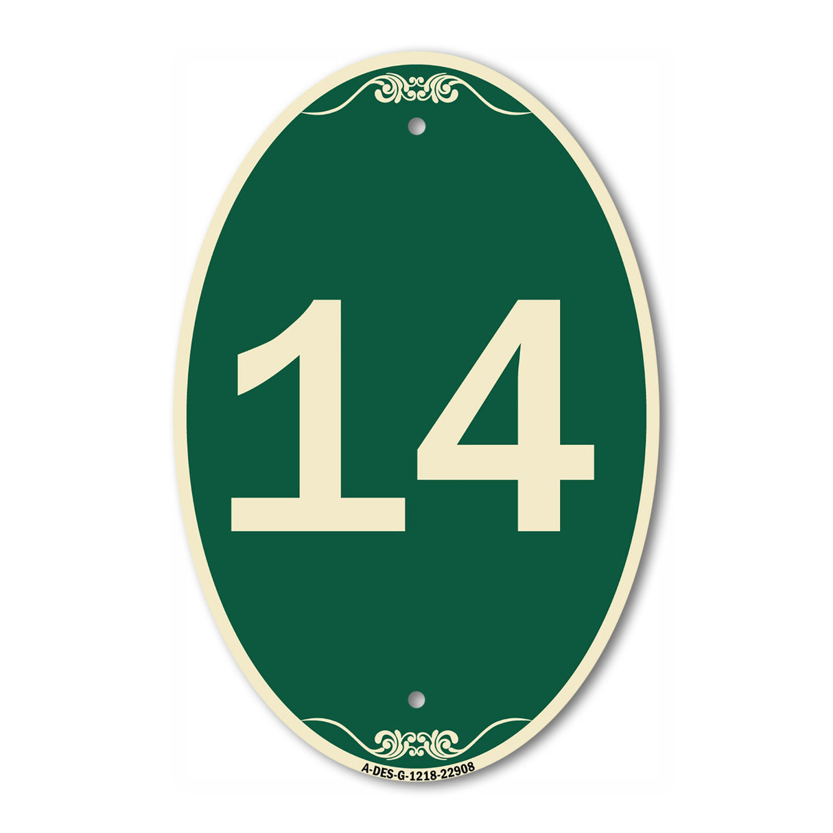 Sign with Number '14