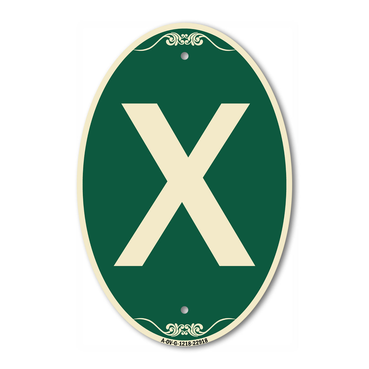 Sign with Letter X
