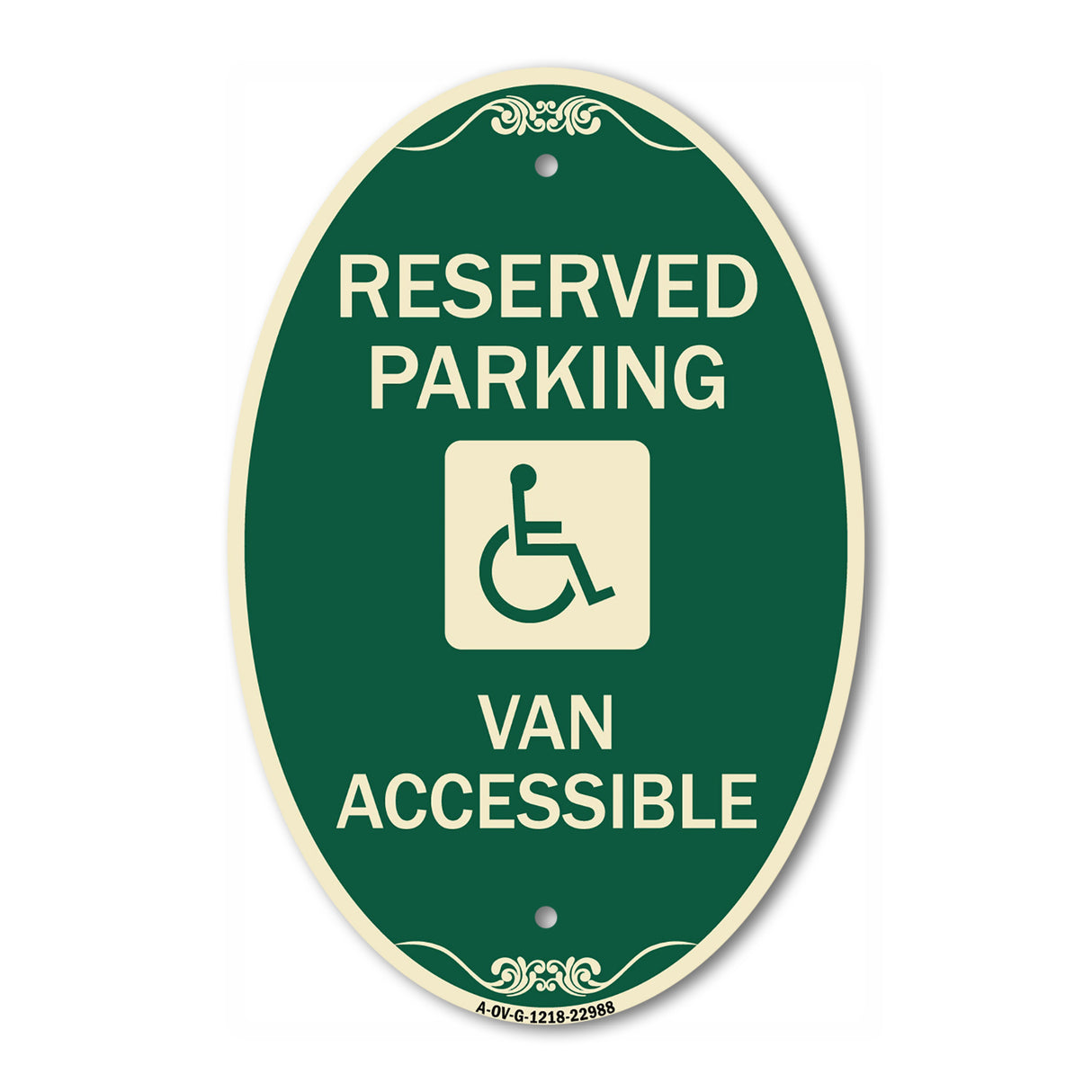 Reserved Parking Van Accessible with Symbol