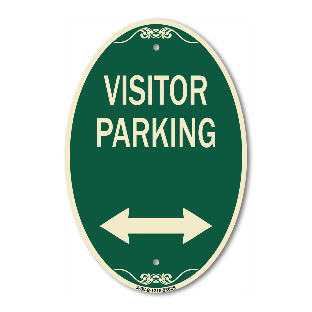 Reserved Parking Sign Visitor Parking (Arrow Pointing Left and Right)