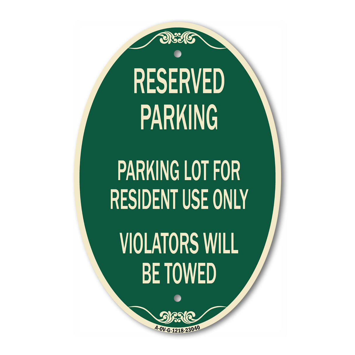 Reserved Parking Sign Reserved Parking Lot for Resident Use Only Violators Will Be Towed