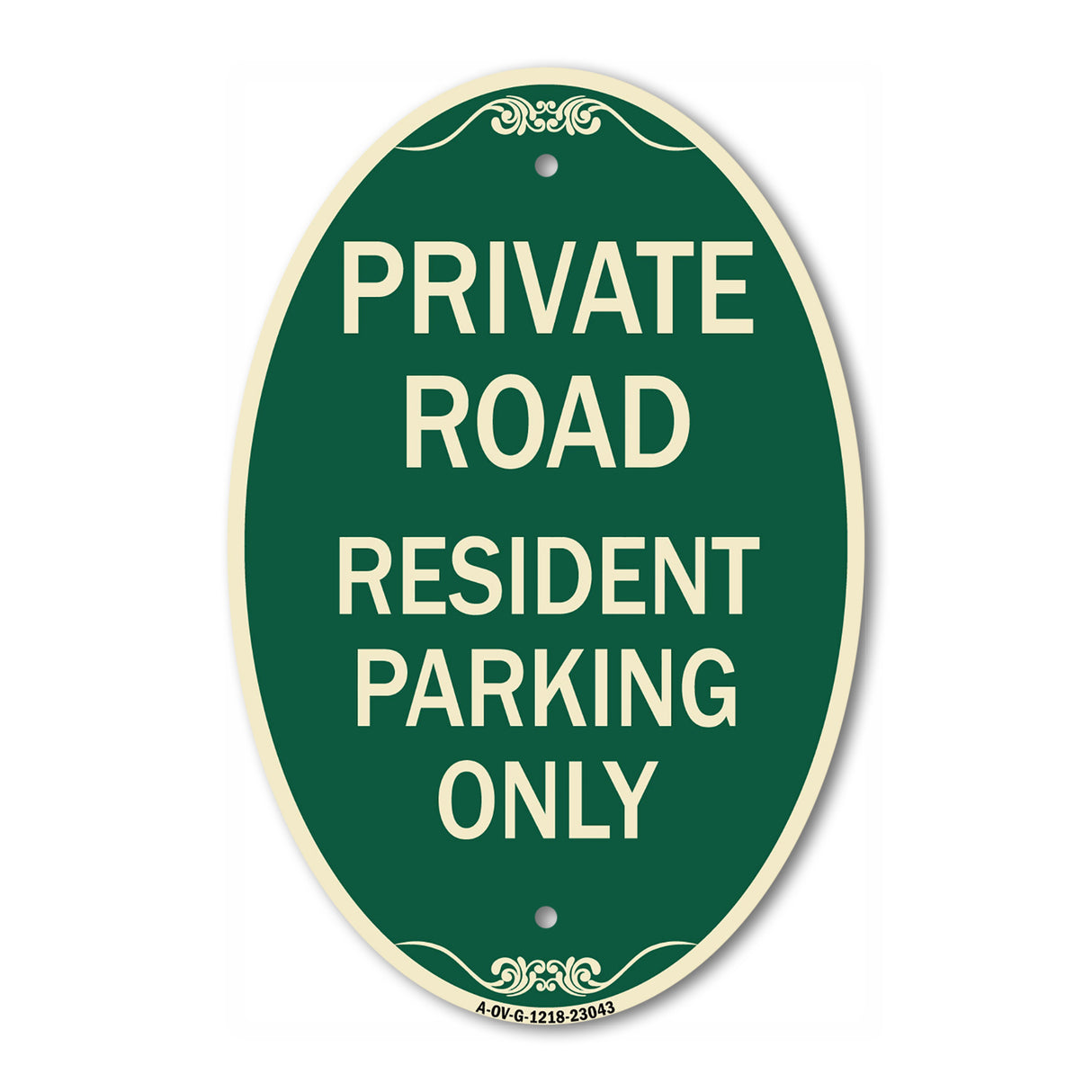 Reserved Parking Sign Private Road - Resident Parking Only