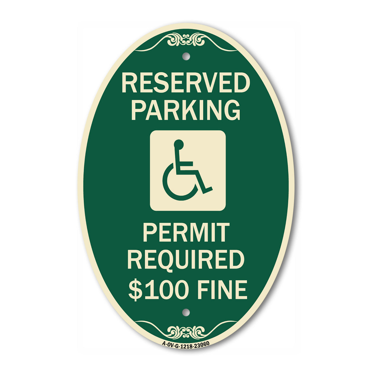 Reserved Parking Permit Required $100 Fine