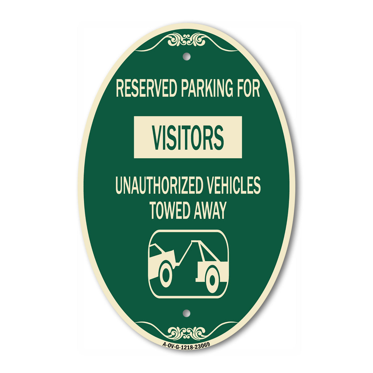Reserved Parking for Visitors Unauthorized Vehicles Towed Away (With Tow Away Graphic)