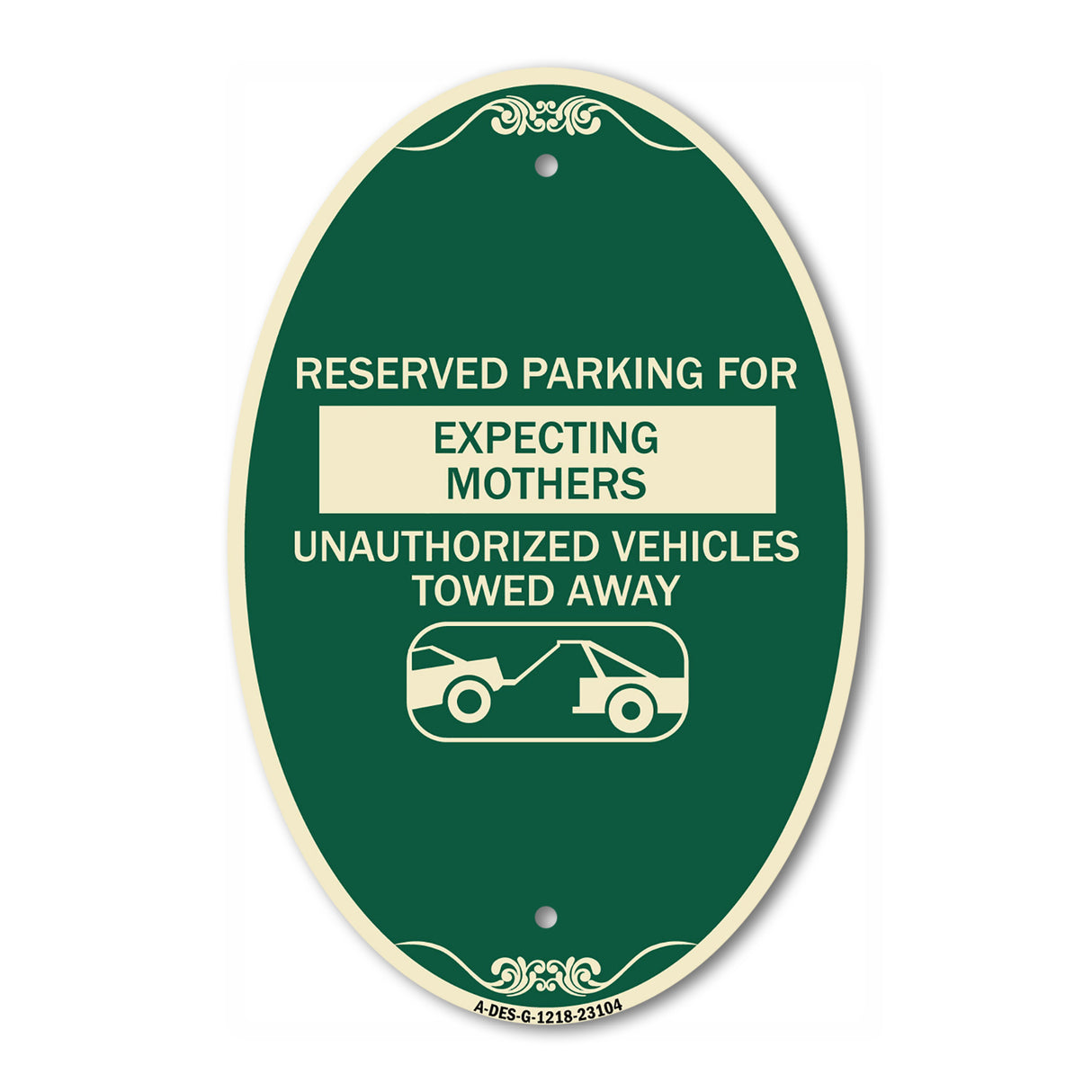 Reserved Parking for Expecting Mothers Unauthorized Vehicles Towed Away
