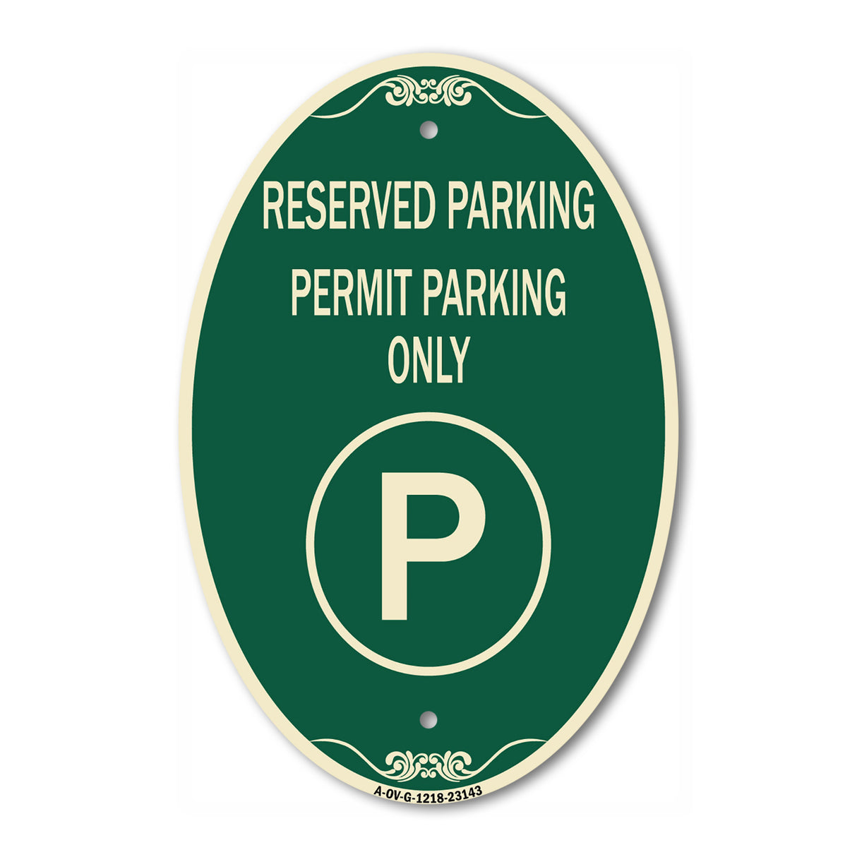 Reserved Parking - Permit Parking Only with Symbol