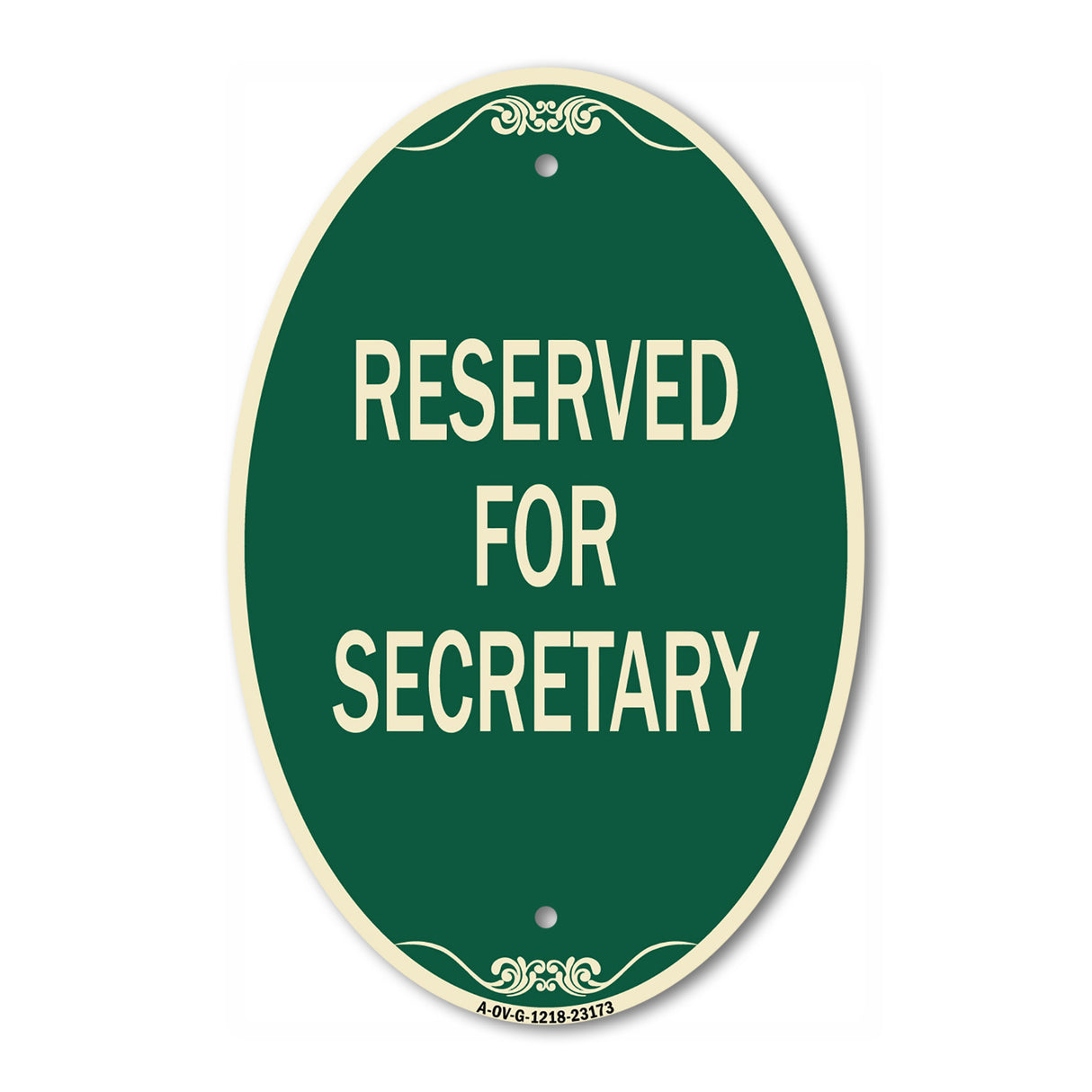 Reserved for Secretary