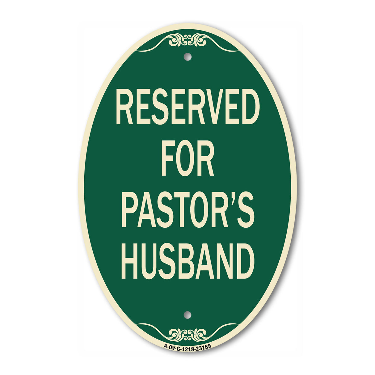 Reserved for Pastor's Husband