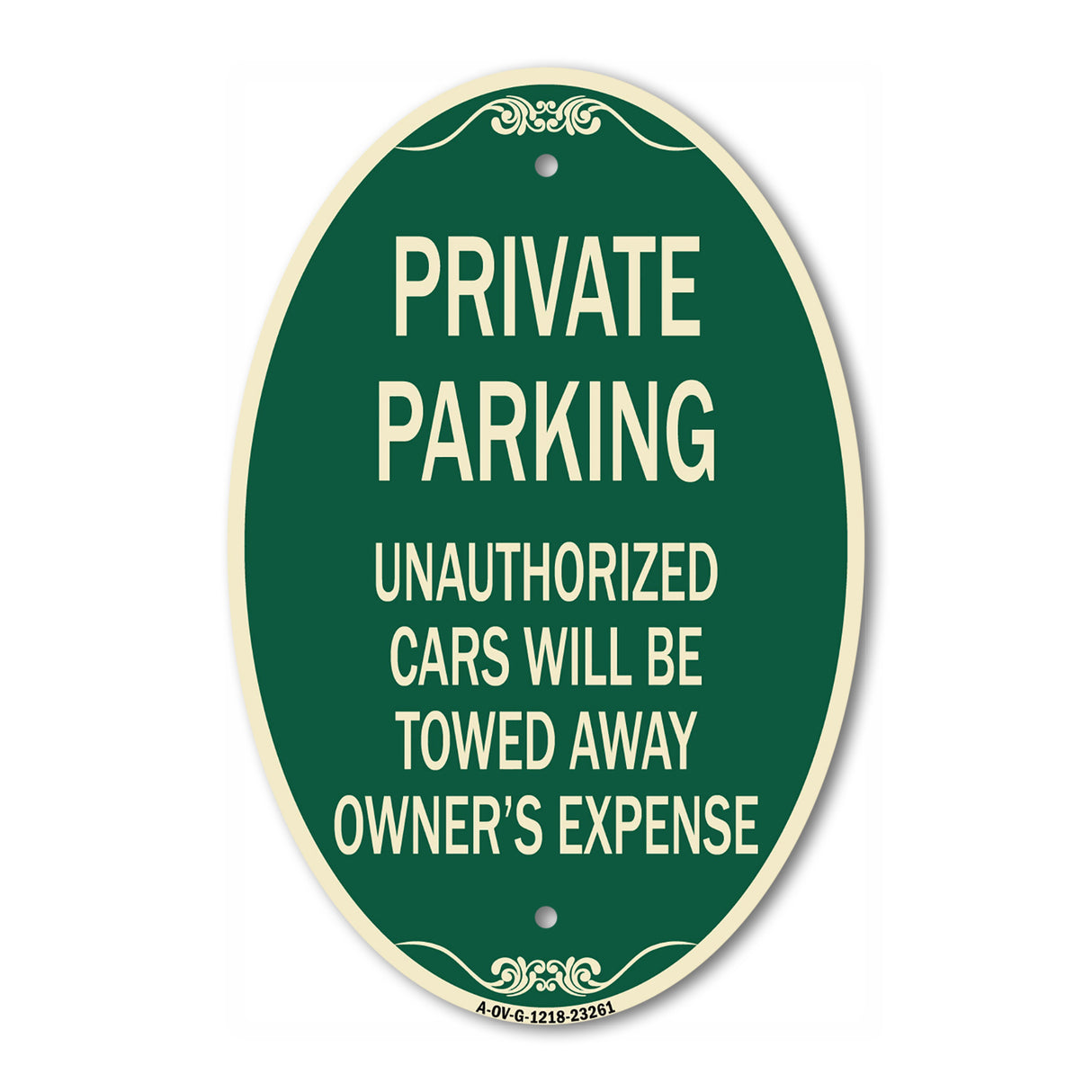Private Parking Unauthorized Cars Will Be Towed Away at Owner's Expense