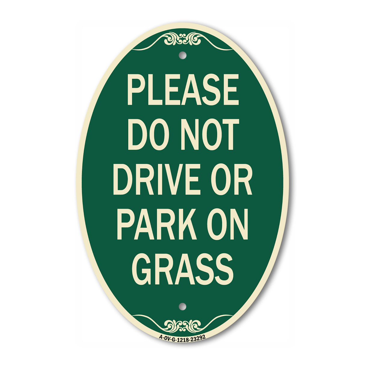 Please Do Not Drive or Park on Grass