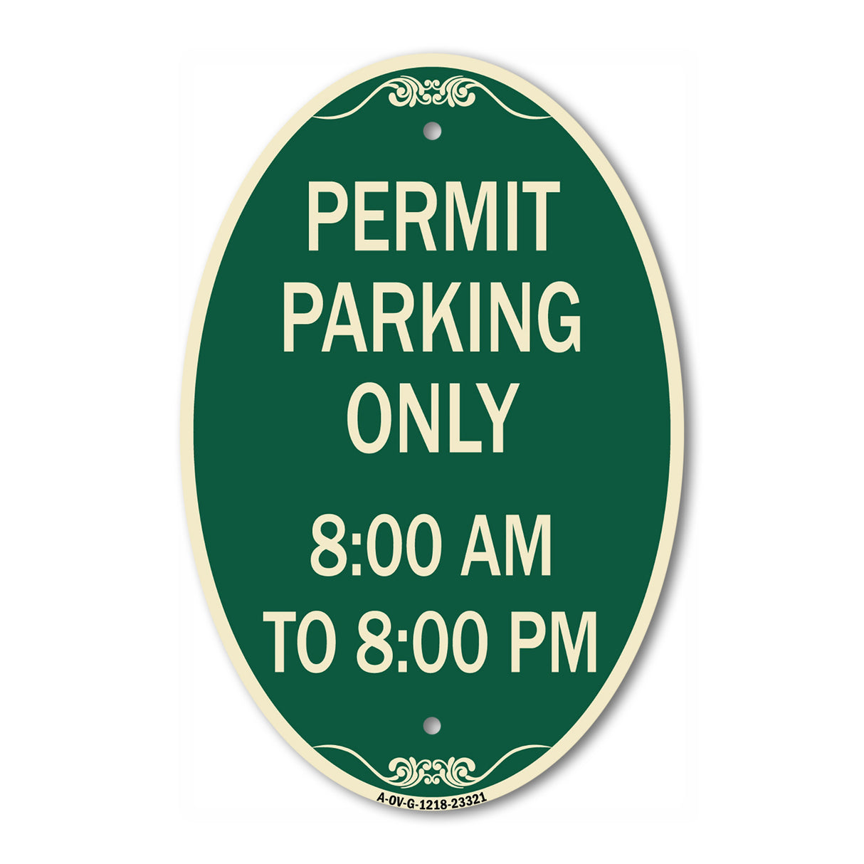 Permit Parking Only 8-00 Am to 8-00 Pm