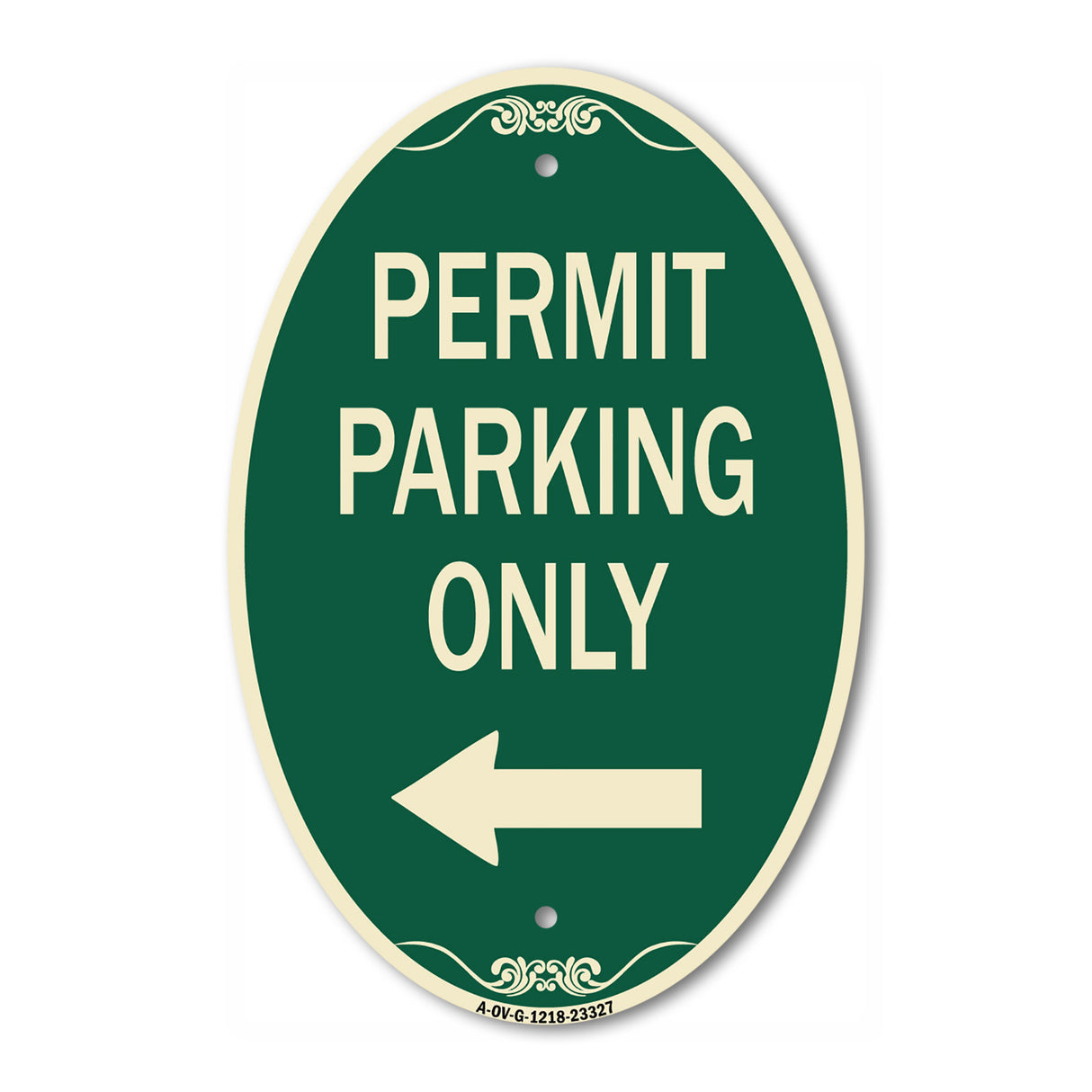 Permit Parking Only (With Left Arrow)