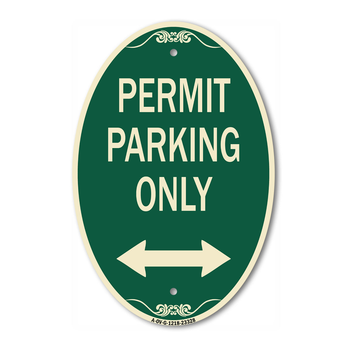Permit Parking Only (Bidirectional Arrow)