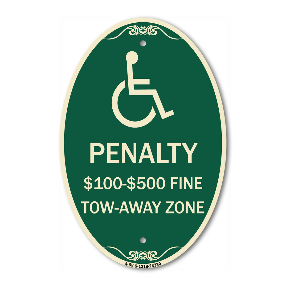 Penalty - $100 - $500 Fine - Tow-Away Zone