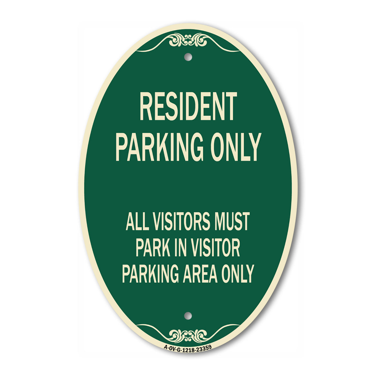 Parking Sign Resident Parking Only All Visitors Must Park in Visitor Parking Area Only