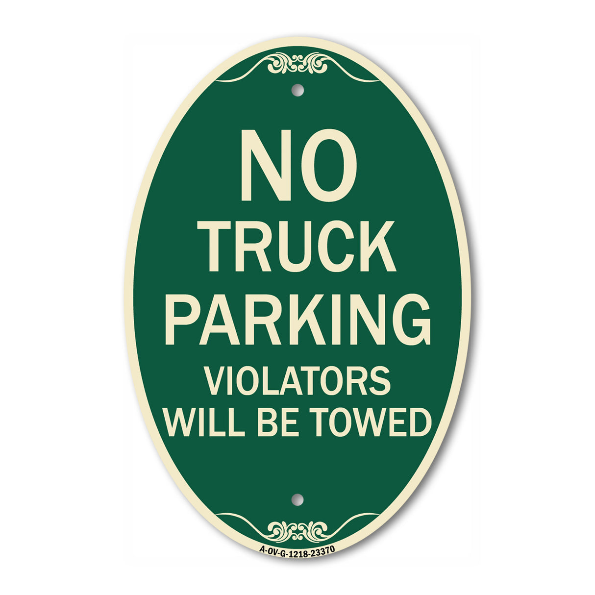 Parking Restriction Sign No Truck Parking Violators Will Be Towed