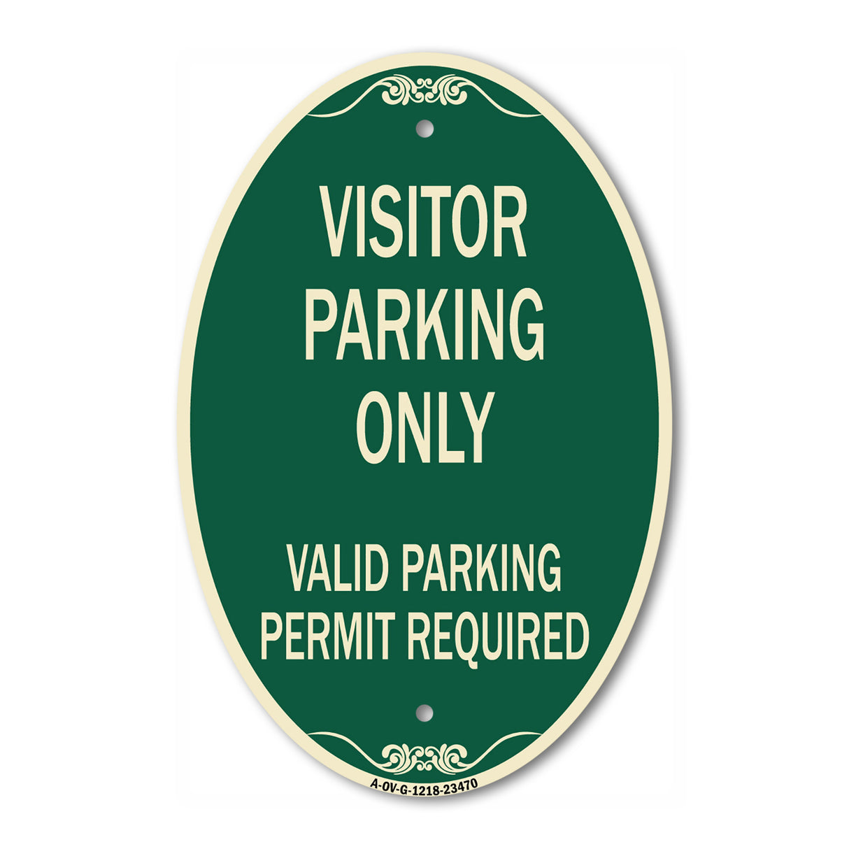 Parking Area Sign Visitors Parking Only - Valid Parking Permit Required