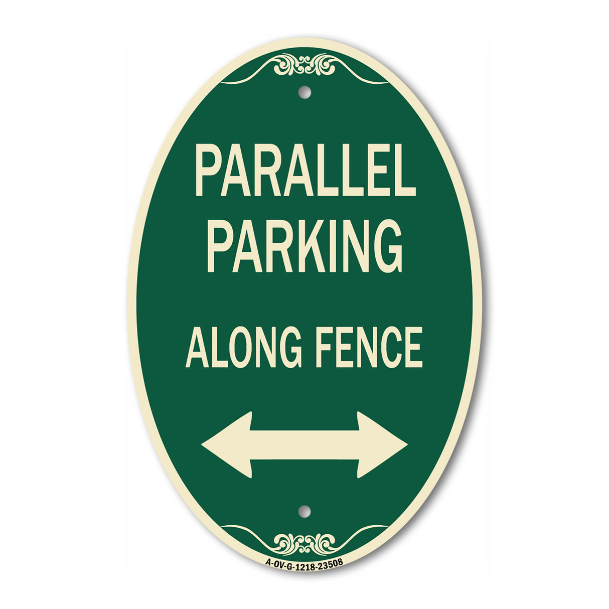 Parallel Parking - Along Fence (With Bidirectional Arrow)