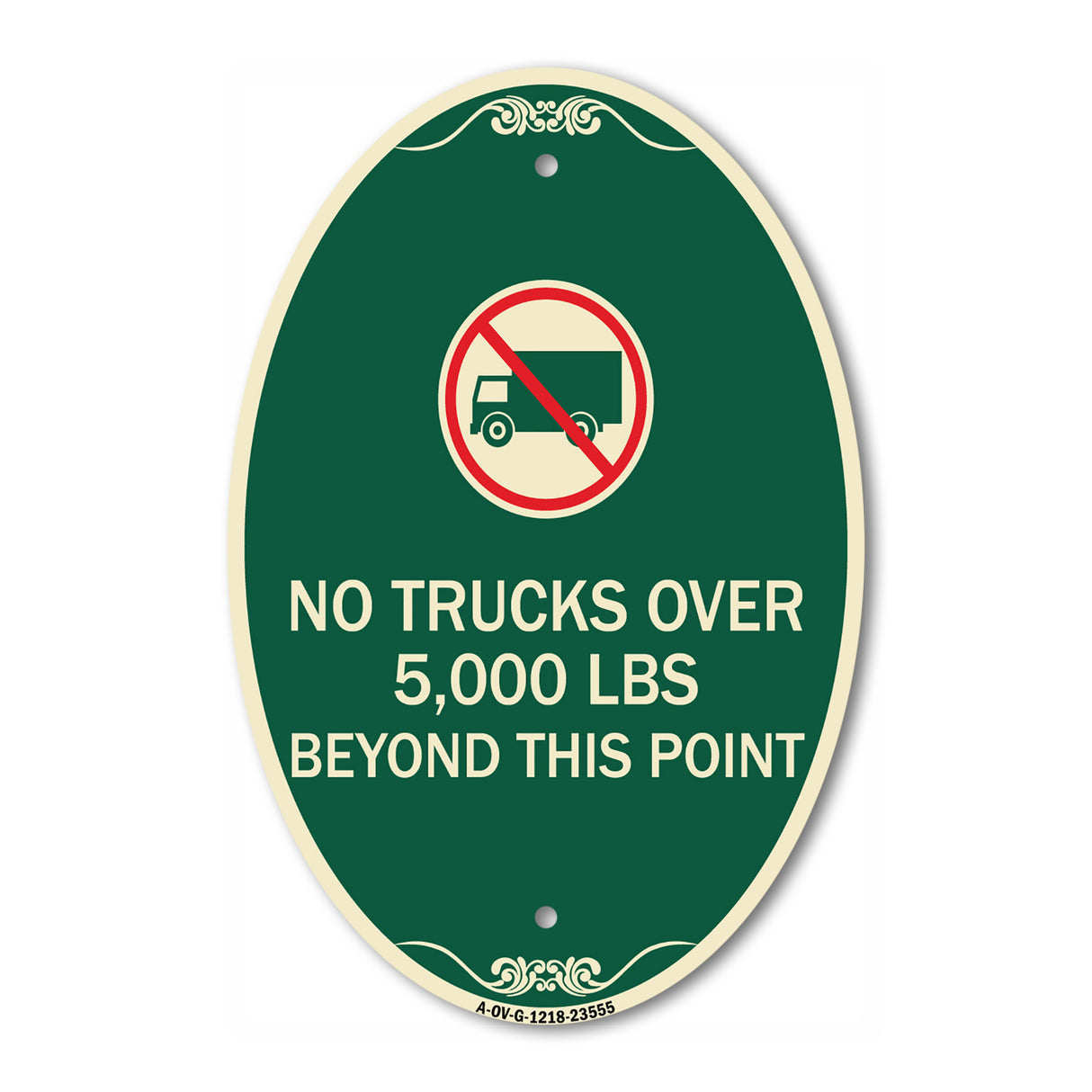No Trucks Over (Editable Weight) Beyond This Point with Graphic