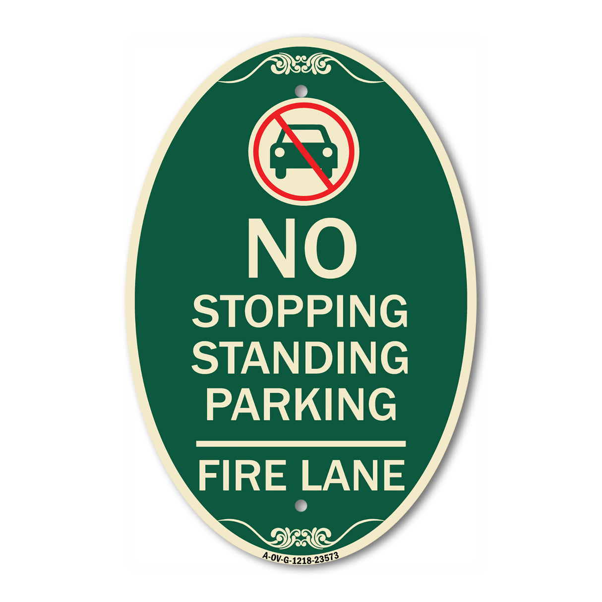 No Stopping Standing Fire Lane with Graphic