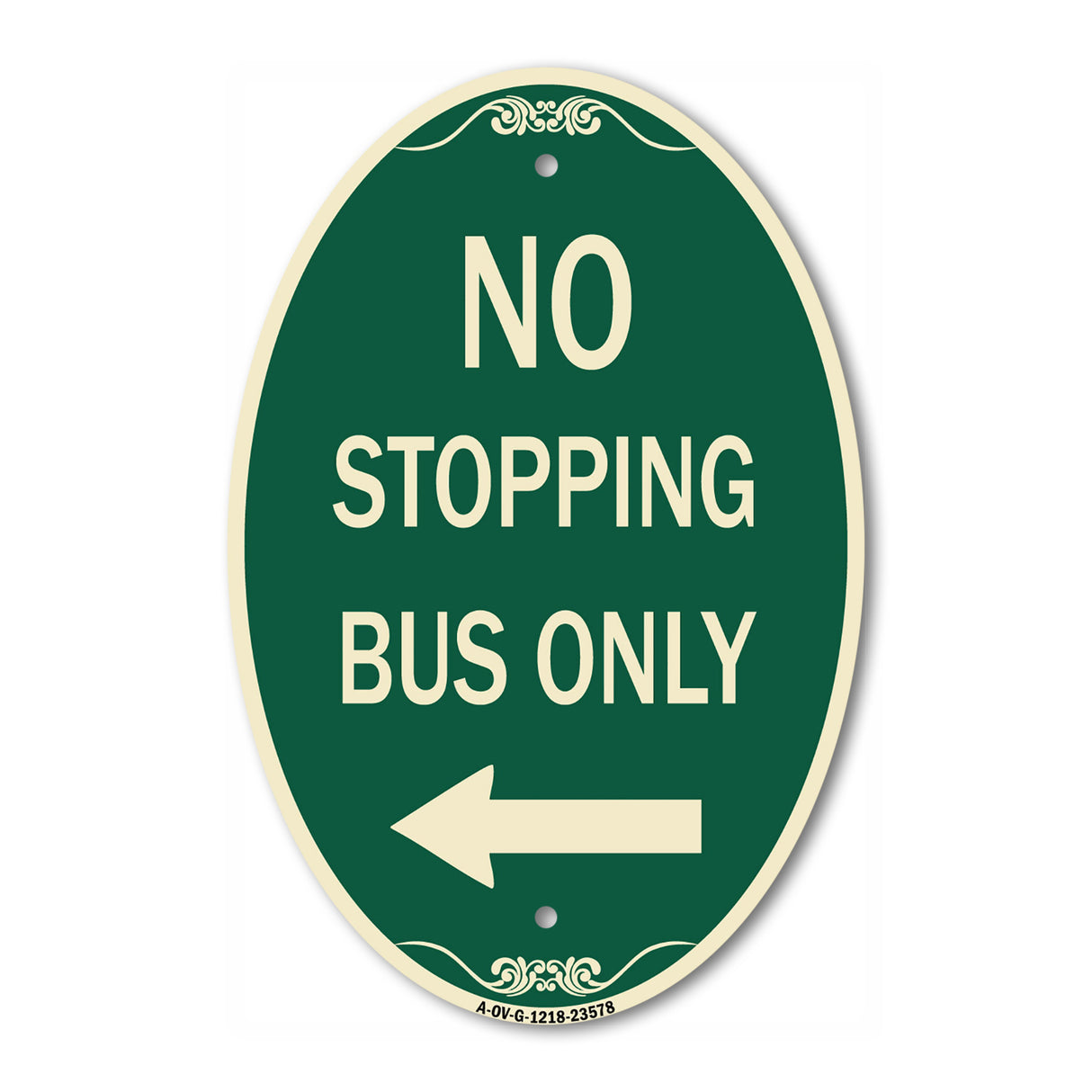 No Stopping Bus Only with Arrow (Left)