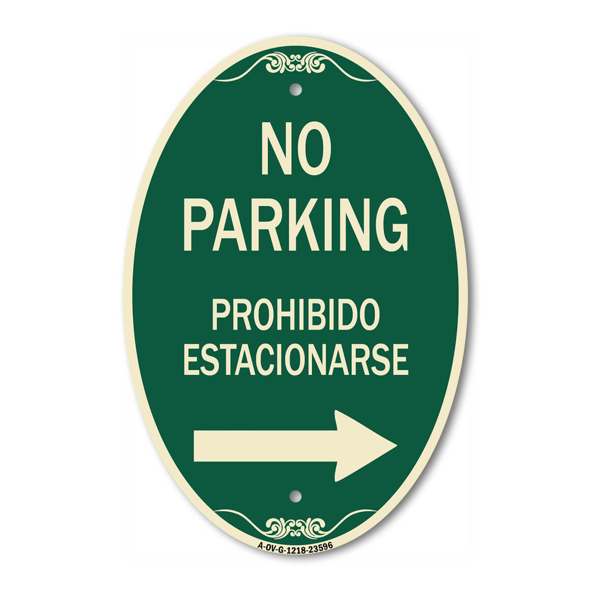 No Parking Prohibido Estacionarse (With Left Arrow)