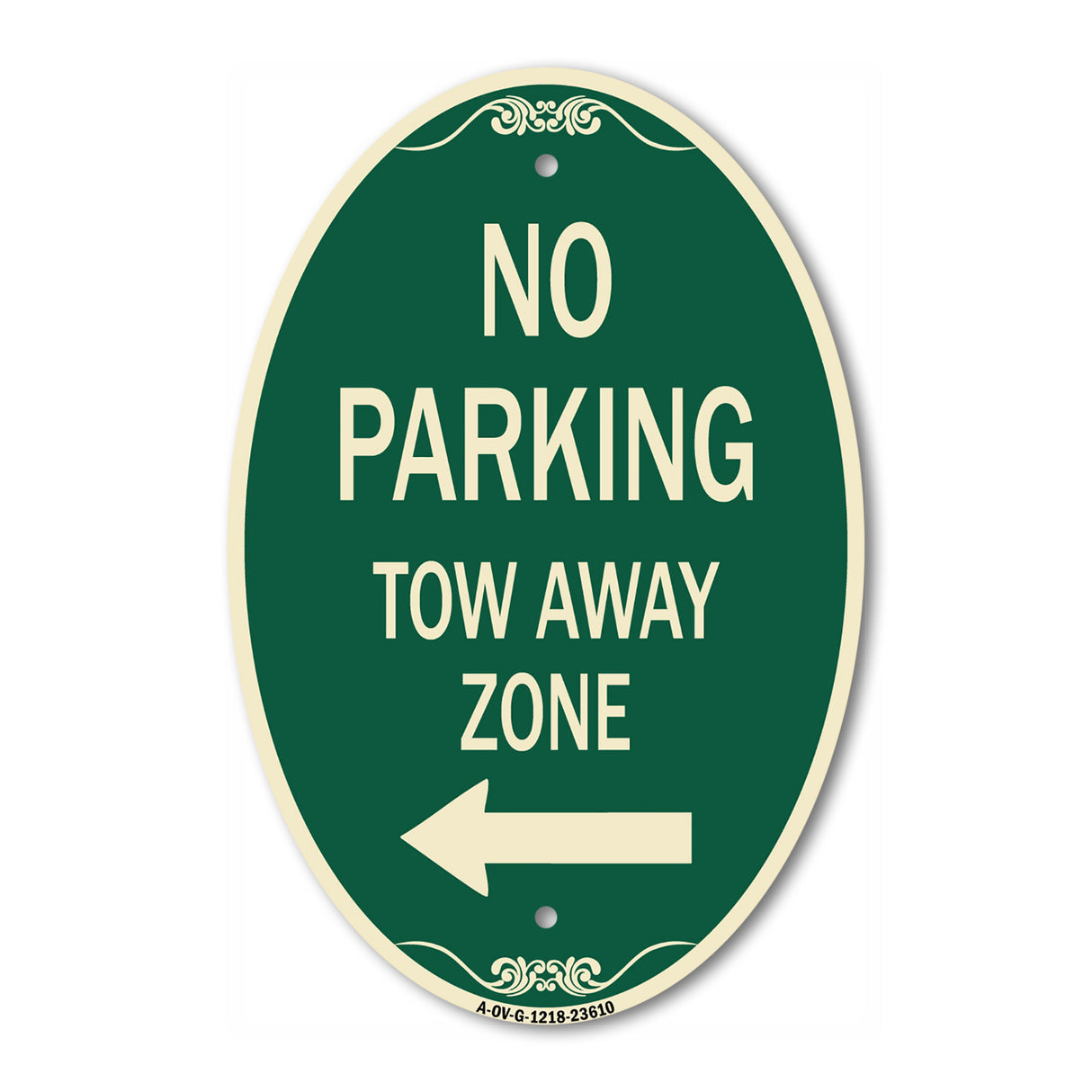 No Parking Tow Away Zone with Left Arrow
