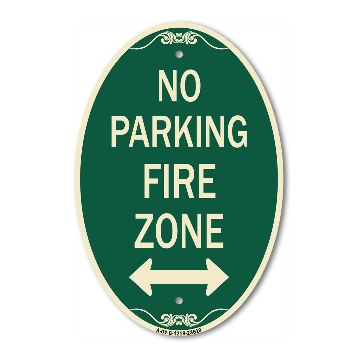 No Parking Fire Zone with Bidirectional Arrow