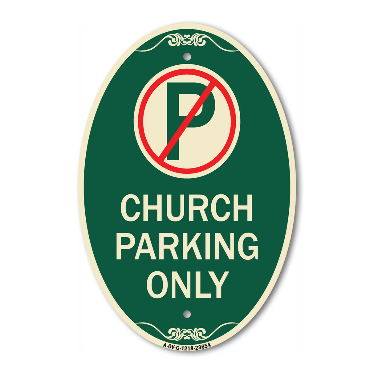 No Parking Symbol Church Parking Only