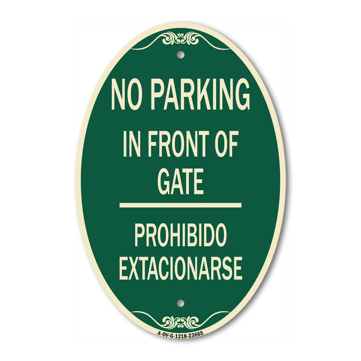 No Parking Sign No Parking in Front of Gate Prohibido Estacionarse