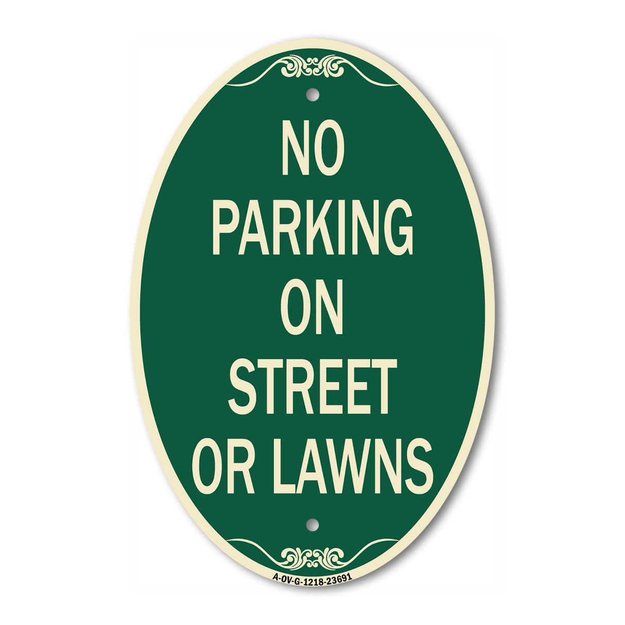 No Parking on Street or Lawns
