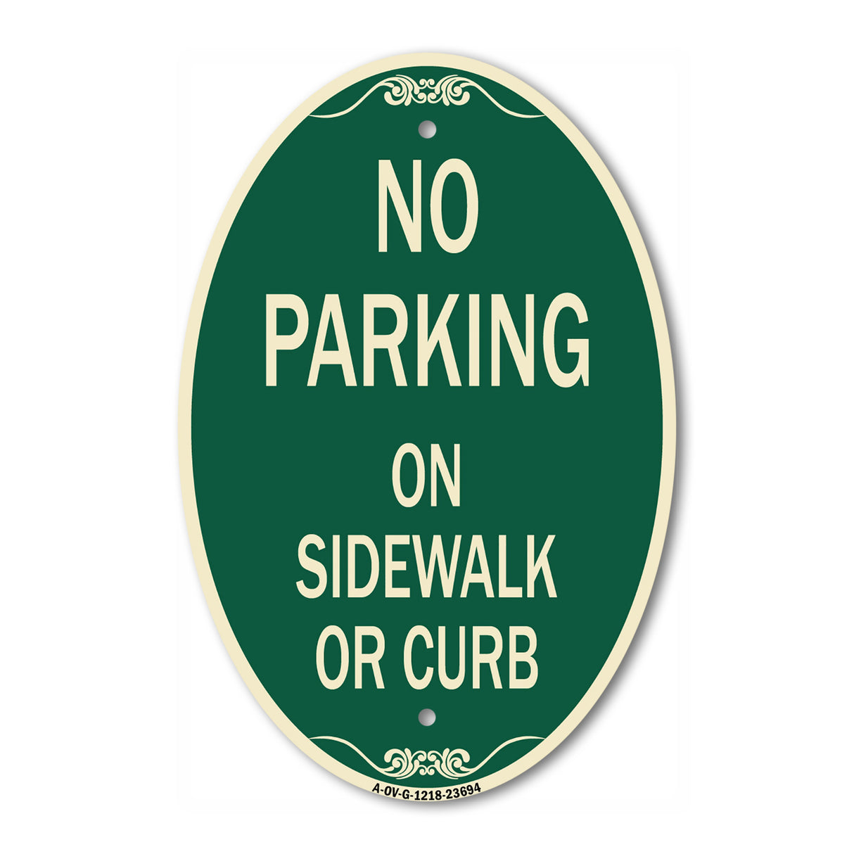 No Parking on Sidewalk or Curb