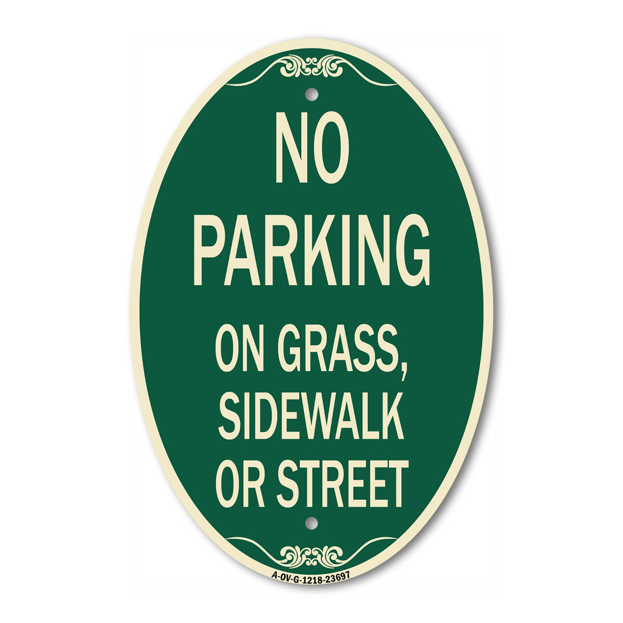 No Parking on Grass Sidewalk or Street