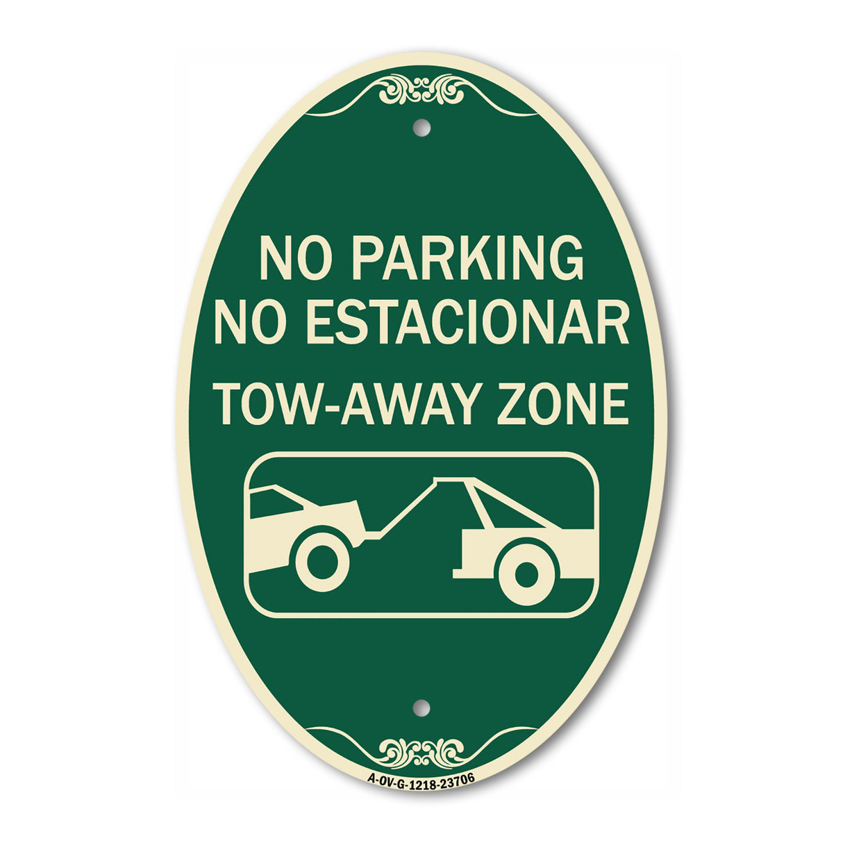 No Parking No Estacionar Tow Away Zone (With Graphic) Directional Arrow) Tacionamiento Zona De Cargamento