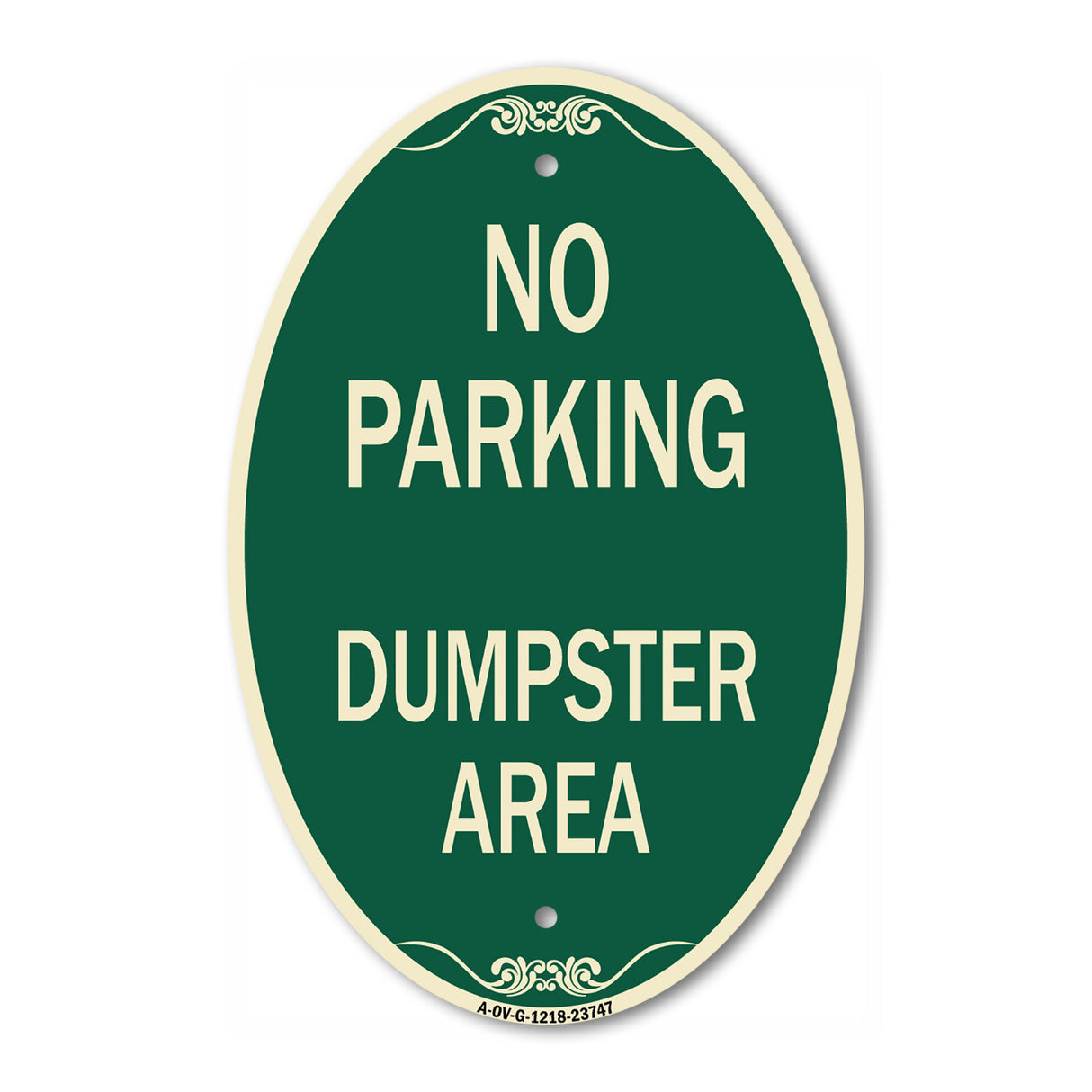 No Parking Dumpster Area