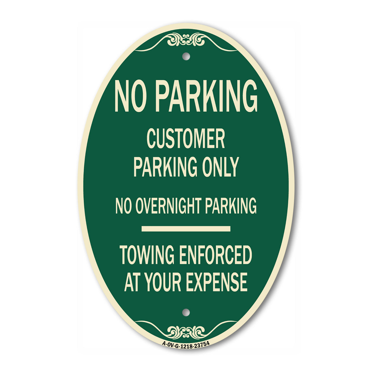 No Parking Customer Parking Only No Overnight Parking - Towing Enforced at Your Expense
