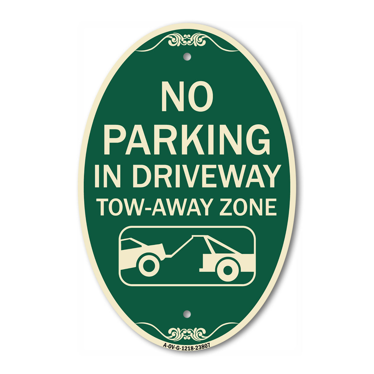 No Parking - in Driveway Tow Away Zone (With Graphic)