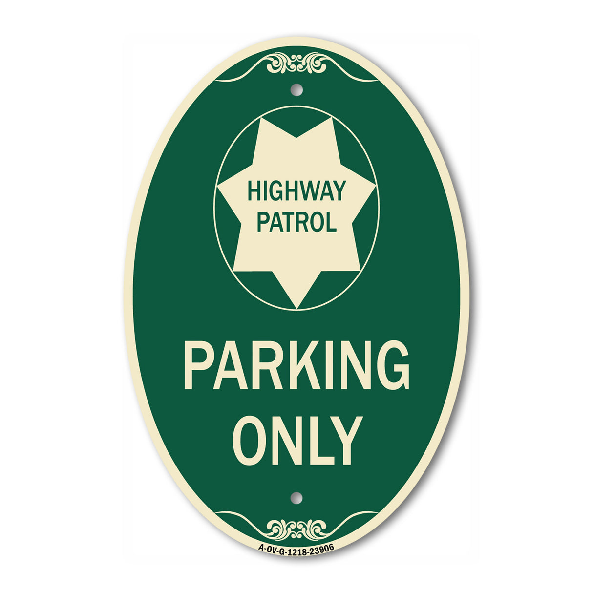 Highway Patrol Parking Only with Graphic