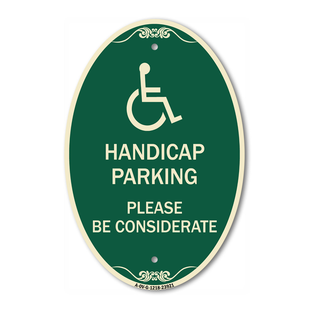 Handicap Parking - Please Be Considerate (With Handicap Symbol)