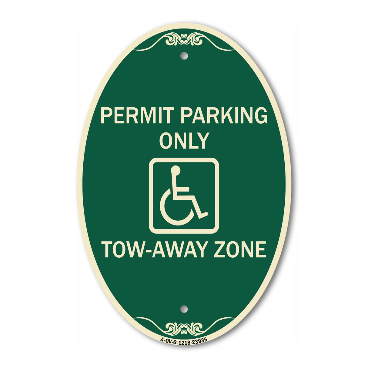 Georgia ADA Handicapped Parking Sign Accessible Permit Parking Only Tow-Away Zone with Symbol