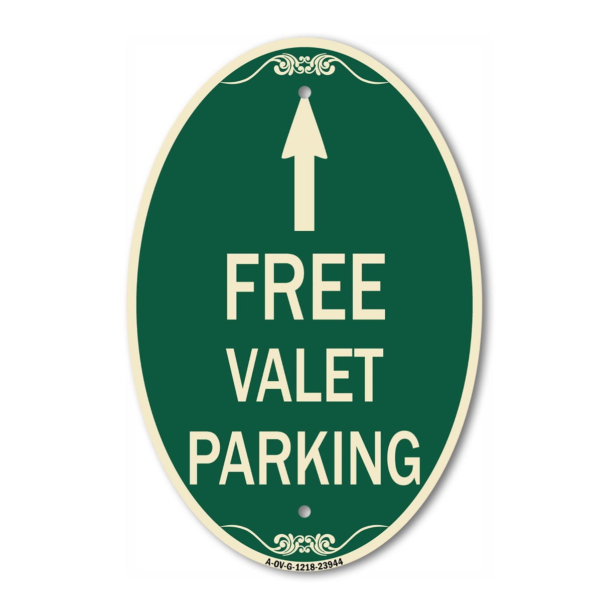 Free Valet Parking with Ahead Arrow