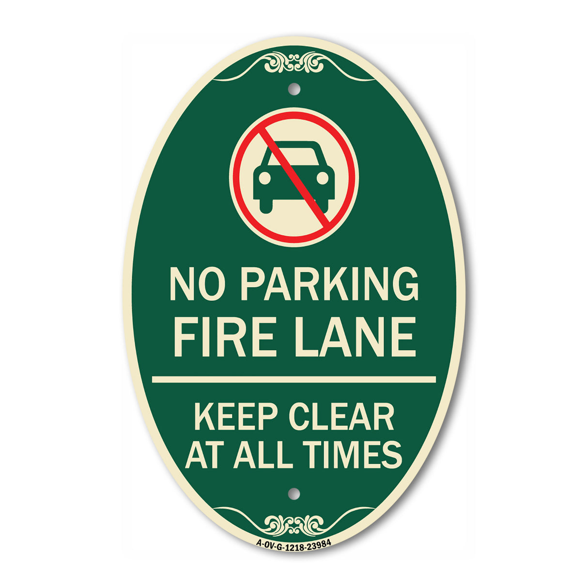 Fire Lane Keep Clear at All Times with Graphic