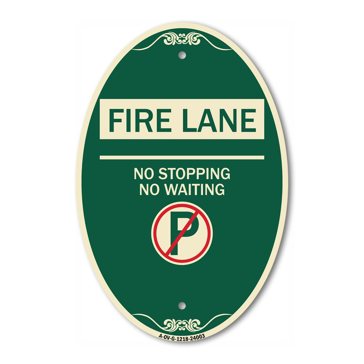 Fire Lane - No Parking No Waiting (With No Parking Symbol)