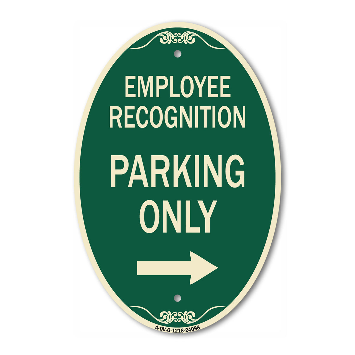 Employee Recognition Parking Only Right Arrow