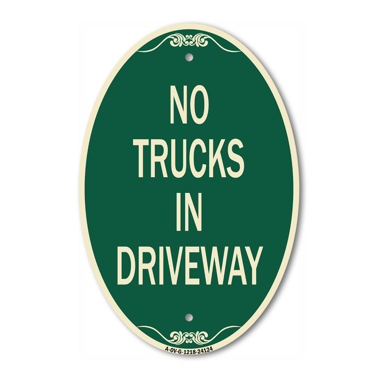 Driveway Sign No Trucks in Driveway