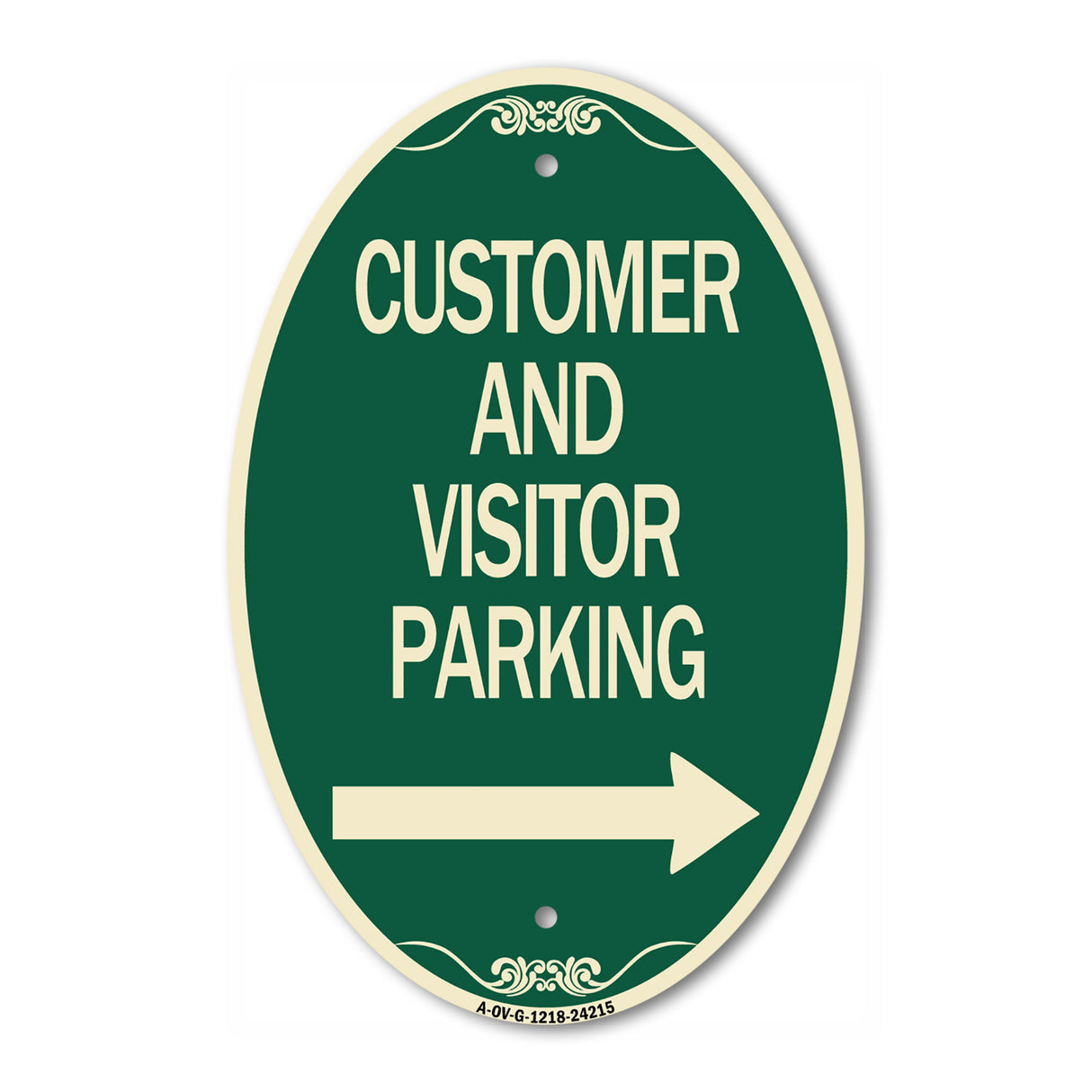 Customer and Visitor Parking (With Right Arrow)